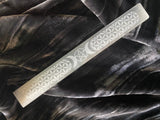 Selenite Triple Moon Goddess Carved Wand 7 Inches