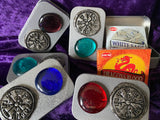 Vegvisir Incense Tin Pewter Glass Metal w/ choice of incense
