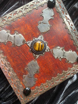 Red Mango Box 4 Compartments Gemstone Choices 8x8x3 Inch