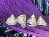 Spiral Cut Silver Troca Shell