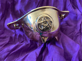 Solid Brass Cauldron Pentacle Handle Small 3 Inch Heavy