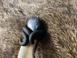 Pocket Wand - Whitetail Deer Antler Clay Lapis Lazuli 5.5 Inches