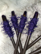 Mahogany Crystal Wand Carved 9 Inches Handmade Purple Blue or Clear Polished Crystal Titanium