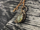Labradorite Sun Moon Copper Wire Wrap Soldered Handmade Necklace Pendant Hand Forged 22 Inches