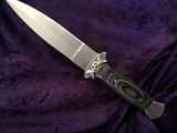 Athame Stainless Steel Black Wood Handle Hecate Triple Moon Goddess