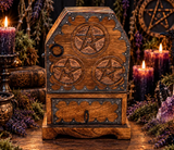 Large Hand-Carved Apothecary Cabinet