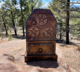 Large Hand-Carved Apothecary Cabinet
