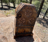Large Hand-Carved Apothecary Cabinet