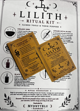 Lilith Dark Moon Altar Kit – Hand-Painted Athame, Ritual Candles & Black Salt Gift Set