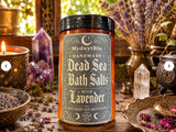 Witch's Ritual Cleansing Kit | Witchcraft Gift Box | Pagan Self Care Set | Black Salt, Candle, Bath Salts & Cleansing Spray | Gothic Gift