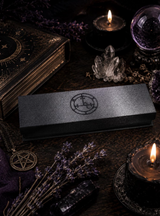 Lilith Athame and Hand Forged Scribe Set – 6.5” Ritual Dagger with Black Serpent, Metallic Red Finish & Magnetic Sigil Box