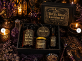 Witch's Ritual Cleansing Kit | Witchcraft Gift Box | Pagan Self Care Set | Black Salt, Candle, Bath Salts & Cleansing Spray | Gothic Gift