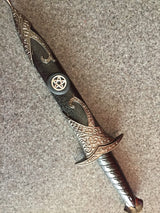 Athame / Dagger - Pentagram Celtic Stainless Steel Double Sided Unsharpened Blade (dagg-1004)
