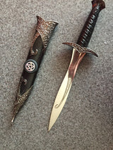 Athame / Dagger - Pentagram Celtic Stainless Steel Double Sided Unsharpened Blade (dagg-1004)