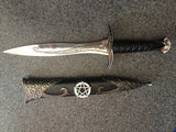 Athame - Large Pentagram Stainless Steel Double Sided Unsharpened Blade (dagg-1003)