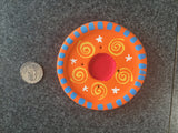 Ceramic Incense Burner Cones Sticks Thick Hand Painted 4 Inches (Spirals)