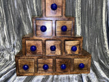 Apothecary Chest 10 Drawers Ceramic Knobs Extra Large 10 Inches Heavy Handmade