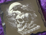 Altar Tile Slate Raven Skull 4x4 Inches