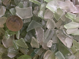 Seafoam and Clear Sea Glass Bulk Medium - Mermaid Tears
