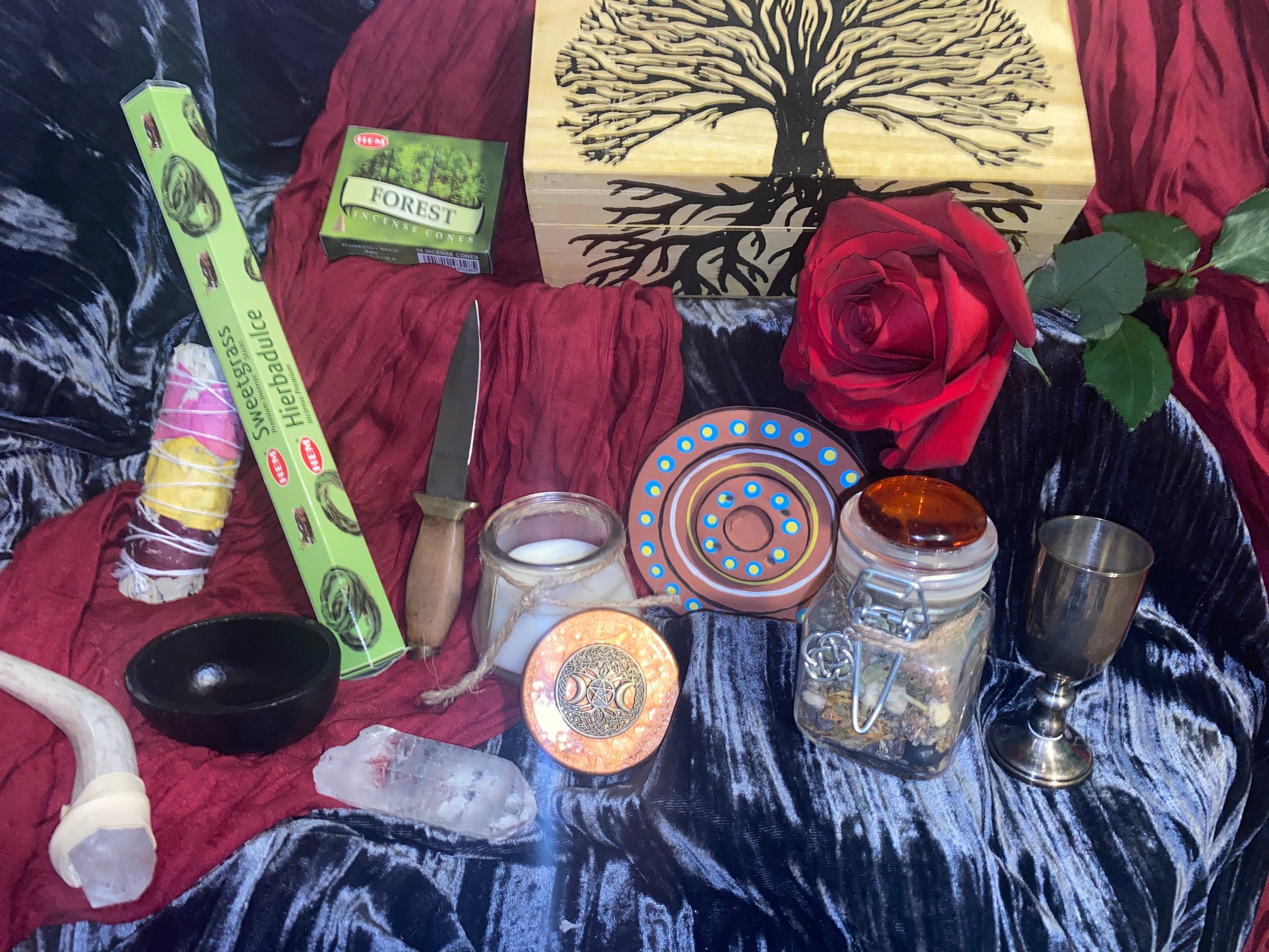 Gaia Altar Kit with Spells and Detailed Instruction 13 Piece (akit-107 ...