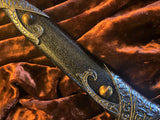 Athame - Tigers Eye Celtic Stainless Steel Double Sided Unsharpened Blade (dagg-1111)