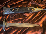 Athame - Tigers Eye Celtic Stainless Steel Double Sided Unsharpened Blade (dagg-1111)
