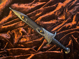 Athame - Tigers Eye Celtic Stainless Steel Double Sided Unsharpened Blade (dagg-1111)