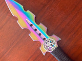 Athame / Dagger - Small - Aurora Borealis Celtic Tree of Life 7.5 Inches (MINI-1003)