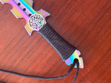 Athame / Dagger - Small - Aurora Borealis Celtic Tree of Life 7.5 Inches (MINI-1003)