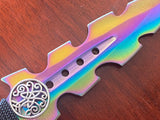 Athame / Dagger - Small - Aurora Borealis Celtic Tree of Life 7.5 Inches (MINI-1003)