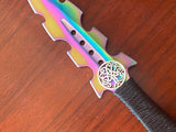 Athame / Dagger - Small - Aurora Borealis Celtic Tree of Life 7.5 Inches (MINI-1003)