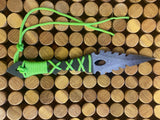 Athame - Green Celtic Purple Metallic Black Blade 7.5 Inches (dagg-1002)