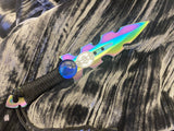 Athame / Dagger - Small - Aurora Borealis Celtic Viking Protection Rune 7.5 Inches (MINI-1004)