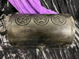 Triple Pentacle Altar Box Large 7.5x5x4.5 Inches Hand Painted