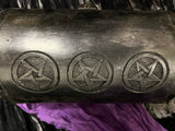 Triple Pentacle Altar Box Large 7.5x5x4.5 Inches Hand Painted