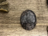 Stained Dragons Vein Gemstone Brass Leaf Box - 7x5x3.5 Inches Handmade