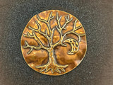 Painted Tree of Life Moon Copper Box - 6.5x6.25x2.5 Inches Handmade
