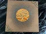 Painted Tree of Life Moon Copper Box - 6.5x6.25x2.5 Inches Handmade