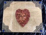 Stained Copper Gaia Box - Laser Cut Wood - 9x7.5.5 Inches Handmade