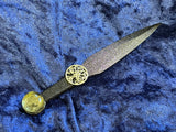 Athame / Dagger - Small - Black / Purple Metallic Silver Tree of Life Embellishment 6.5 Inches