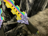 Athame / Dagger - Small - Aurora Borealis Death Head Moth Horned God 7.5 Inches (MINI-1000)