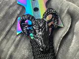 Athame / Dagger - Small - Aurora Borealis Rams Head Lucifer 7.5 Inches (MINI-1046)
