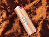 Lighter Case for Bic with Pagan Symbols - One Lighter Metal Metallic Color