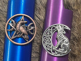 Lighter Case for Bic with Pagan Symbols - Metal Metallic Color