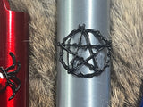 Lighter Case for Bic with Pagan Symbols - Metal Metallic Color