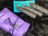 Samhain Ritual Candles - Hand Dressed Herb Anointed, Scrying Instructions