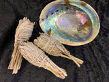 Smudging Gift Three White Sage Torches and One Large 6"+ Abalone Shell