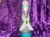 Hand Painted Ombre Glass Jar: Gemstone & Crystal Cork