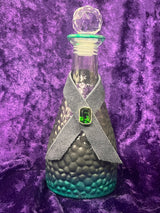 Hand Painted Ombre Glass Jar: Gemstone & Crystal Cork