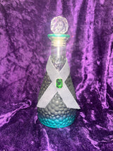 Hand Painted Ombre Glass Jar: Gemstone & Crystal Cork